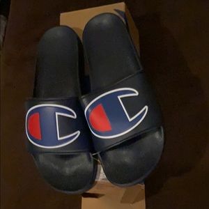 Brand New Navy Blue Men’s Champion slides